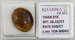 Load image into Gallery viewer, 16.15/CT Tiger Eye with Govt. Lab Certificate-TGR00043