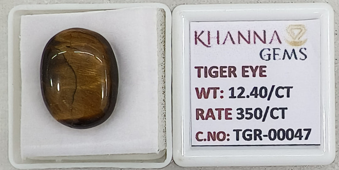 12.4/CT Tiger Eye with Govt. Lab Certificate-TGR00047