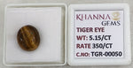Load image into Gallery viewer, 5.15/CT Tiger Eye with Govt. Lab Certificate-TGR00050