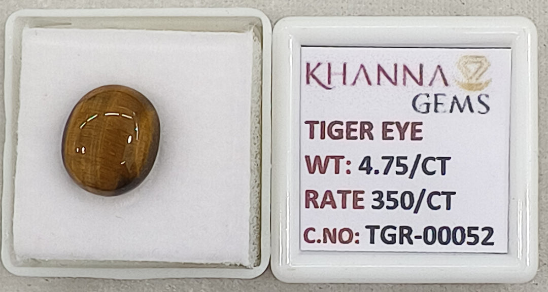 4.75/CT Tiger Eye with Govt. Lab Certificate-TGR00052