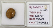 4.75/CT Tiger Eye with Govt. Lab Certificate-TGR00052