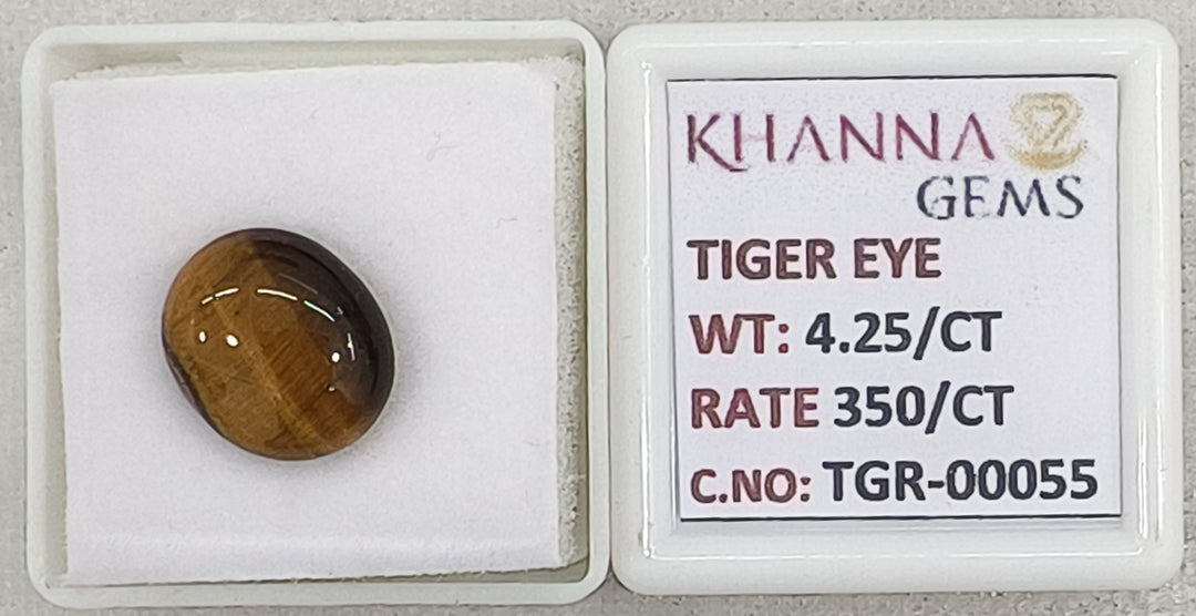 4.25/CT Tiger Eye with Govt. Lab Certificate-TGR00055
