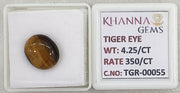 4.25/CT Tiger Eye with Govt. Lab Certificate-TGR00055
