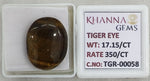 Load image into Gallery viewer, 17.15/CT Tiger Eye with Govt. Lab Certificate-TGR00058