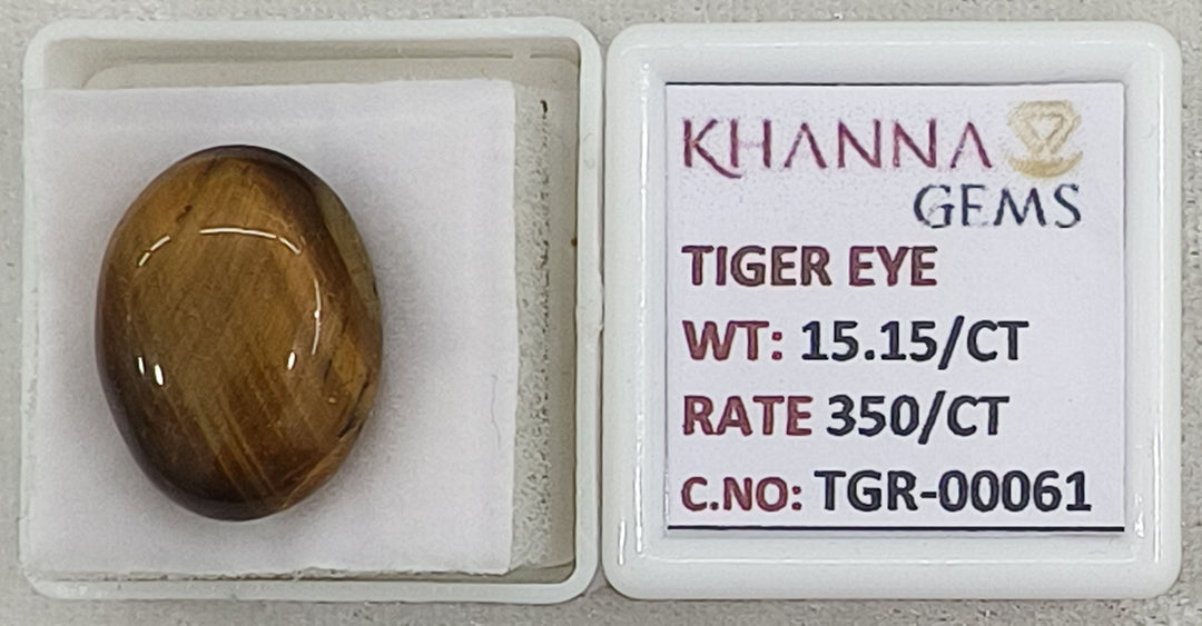 15.15/CT Tiger Eye with Govt. Lab Certificate-TGR00061