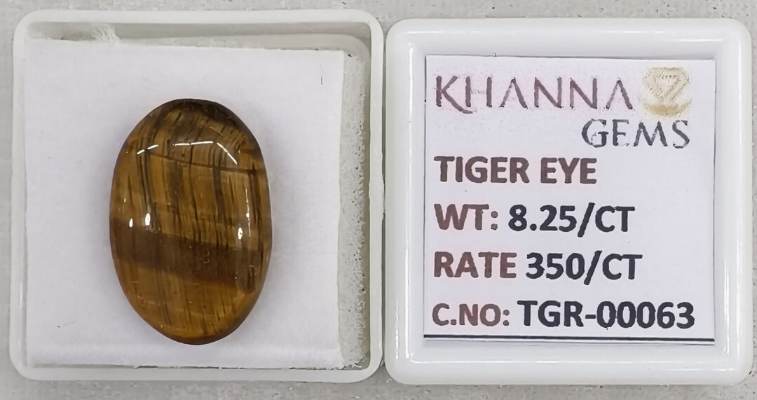 8.25/CT Tiger Eye with Govt. Lab Certificate-TGR00063