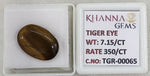 Load image into Gallery viewer, 7.15/CT Tiger Eye with Govt. Lab Certificate-TGR00065