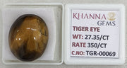 27.35/CT Tiger Eye with Govt. Lab Certificate-TGR00069