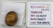 15.55/CT Tiger Eye with Govt. Lab Certificate-TGR00070
