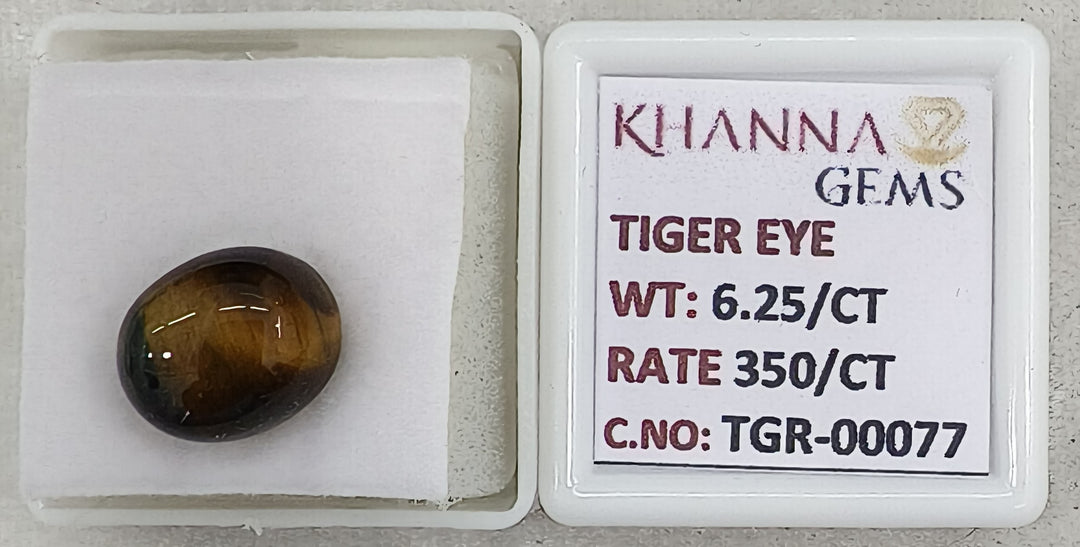 6.25/CT Tiger Eye with Govt. Lab Certificate-TGR00077