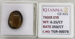Load image into Gallery viewer, 6.15/CT Tiger Eye with Govt. Lab Certificate-TGR00078