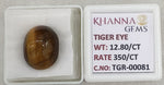 Load image into Gallery viewer, 12.8/CT Tiger Eye with Govt. Lab Certificate-TGR00081