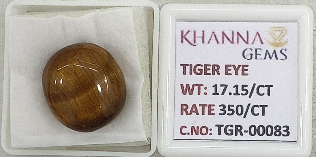 17.15/CT Tiger Eye with Govt. Lab Certificate-TGR00083