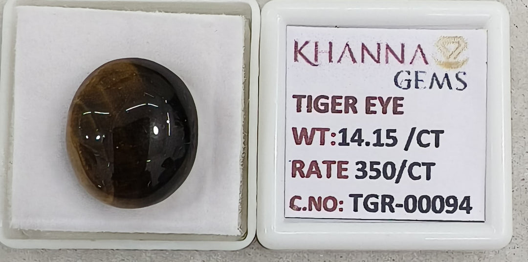 14.15/CT Tiger Eye with Govt. Lab Certificate-TGR00094