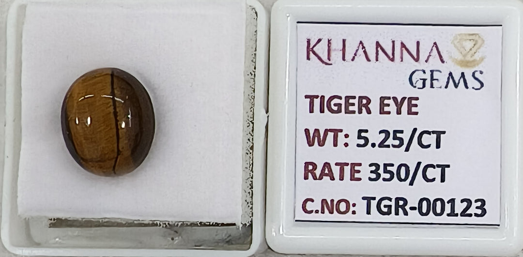 5.25/CT Tiger Eye with Govt. Lab Certificate-TGR00123
