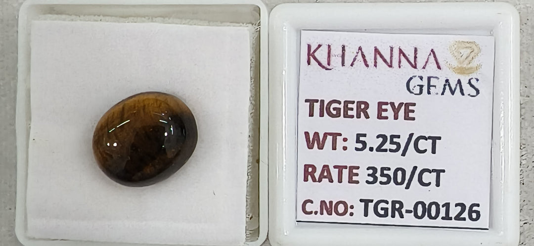 5.25/CT Tiger Eye with Govt. Lab Certificate-TGR00126