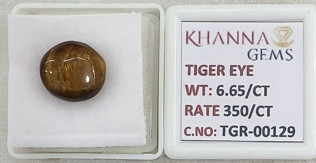 6.65/CT Tiger Eye with Govt. Lab Certificate-TGR00129