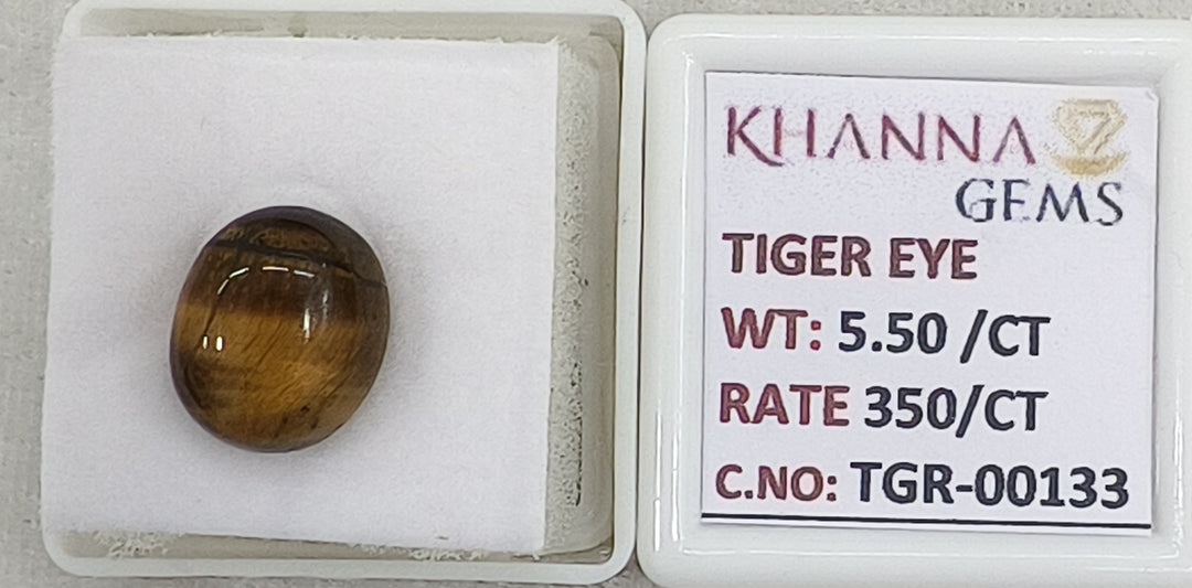 5.5/CT Tiger Eye with Govt. Lab Certificate-TGR00133