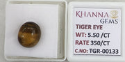 5.5/CT Tiger Eye with Govt. Lab Certificate-TGR00133