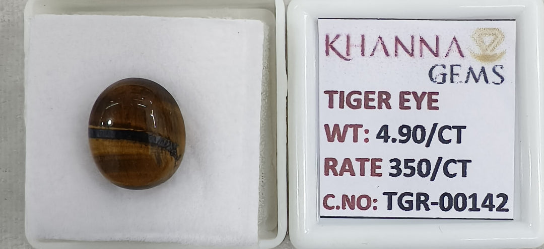 4.9/CT Tiger Eye with Govt. Lab Certificate-TGR00142