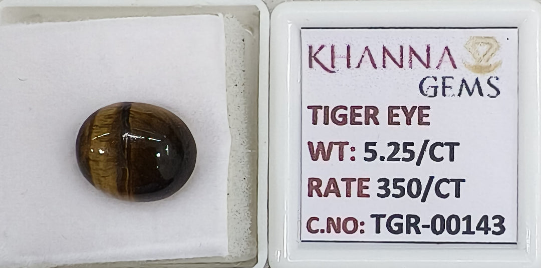 5.25/CT Tiger Eye with Govt. Lab Certificate-TGR00143