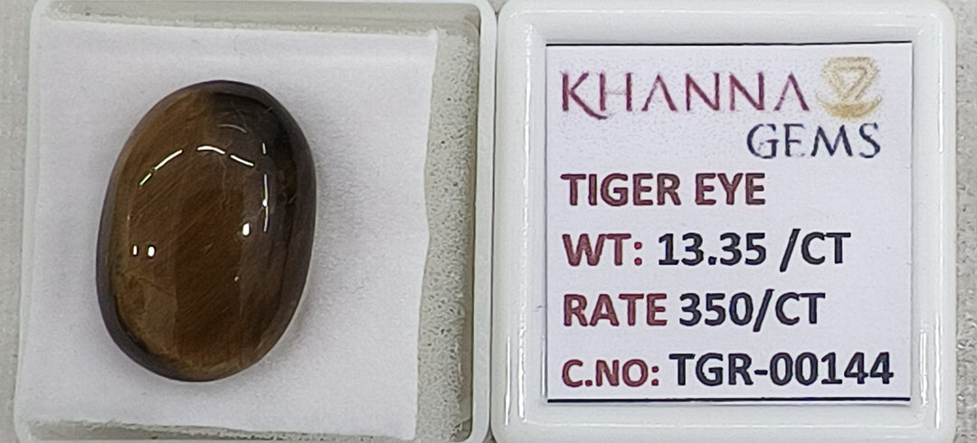 13.35/CT Tiger Eye with Govt. Lab Certificate-TGR00144