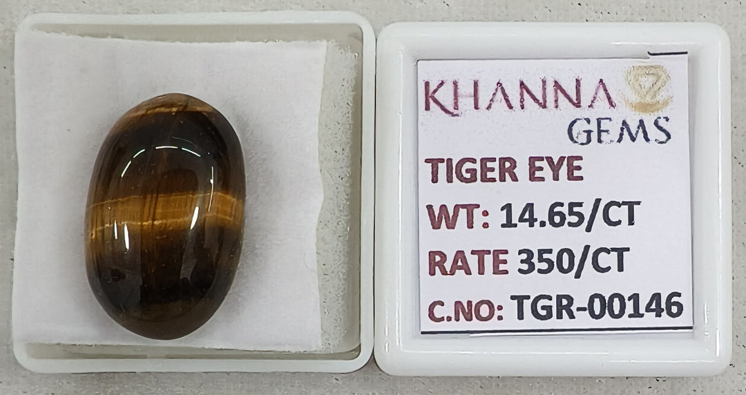 14.65/CT Tiger Eye with Govt. Lab Certificate-TGR00146