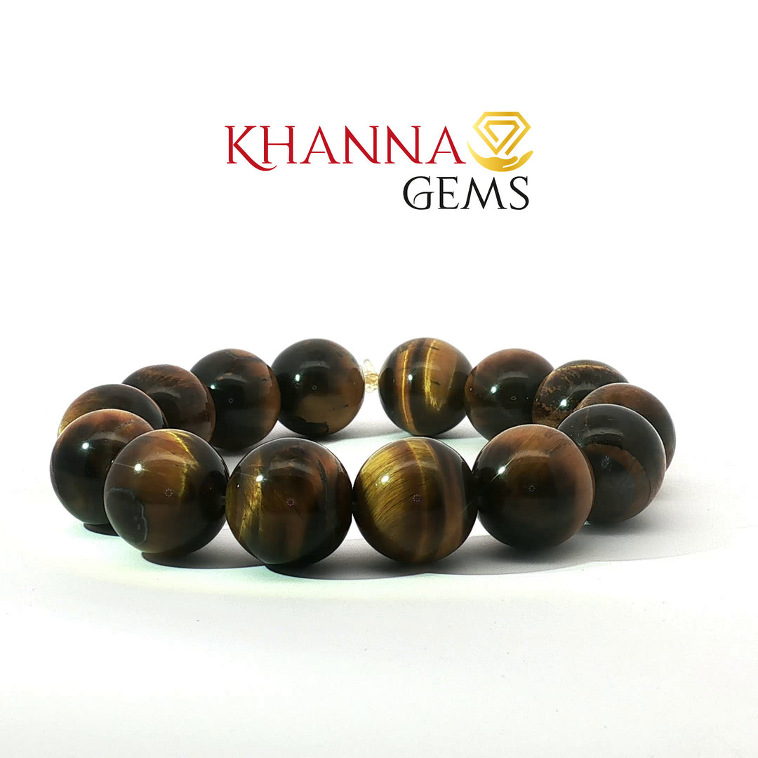 Natural Tiger Eye Bracelet (Round Beads)