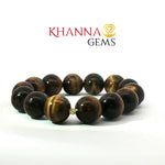 Load image into Gallery viewer, Natural Tiger Eye Bracelet (Round Beads)