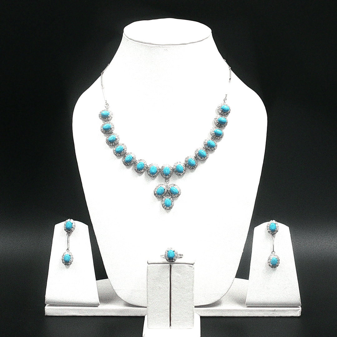 40.78/GM TURQUOISE ZIRCON GEMSTONE - ZIR 00243