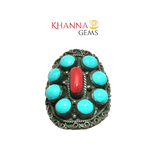 Load image into Gallery viewer, 11.90/GM  TURQUOISE CORAL RING Earrings - G00659