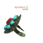Load image into Gallery viewer, 11.90/GM  TURQUOISE CORAL RING Earrings - G00659