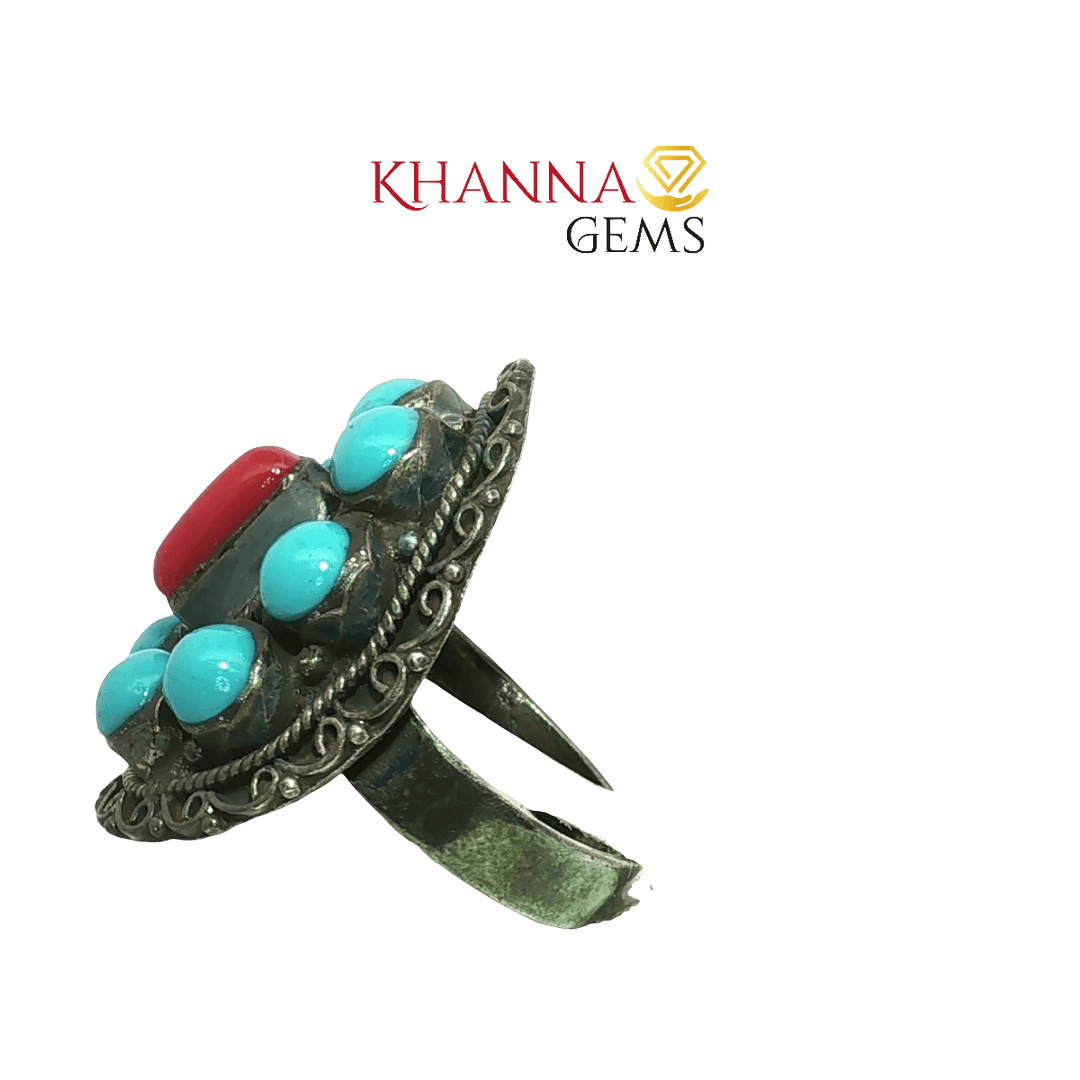 11.90/GM  TURQUOISE CORAL RING Earrings - G00659
