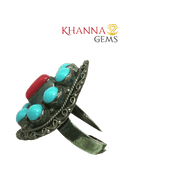 11.90/GM  TURQUOISE CORAL RING Earrings - G00659