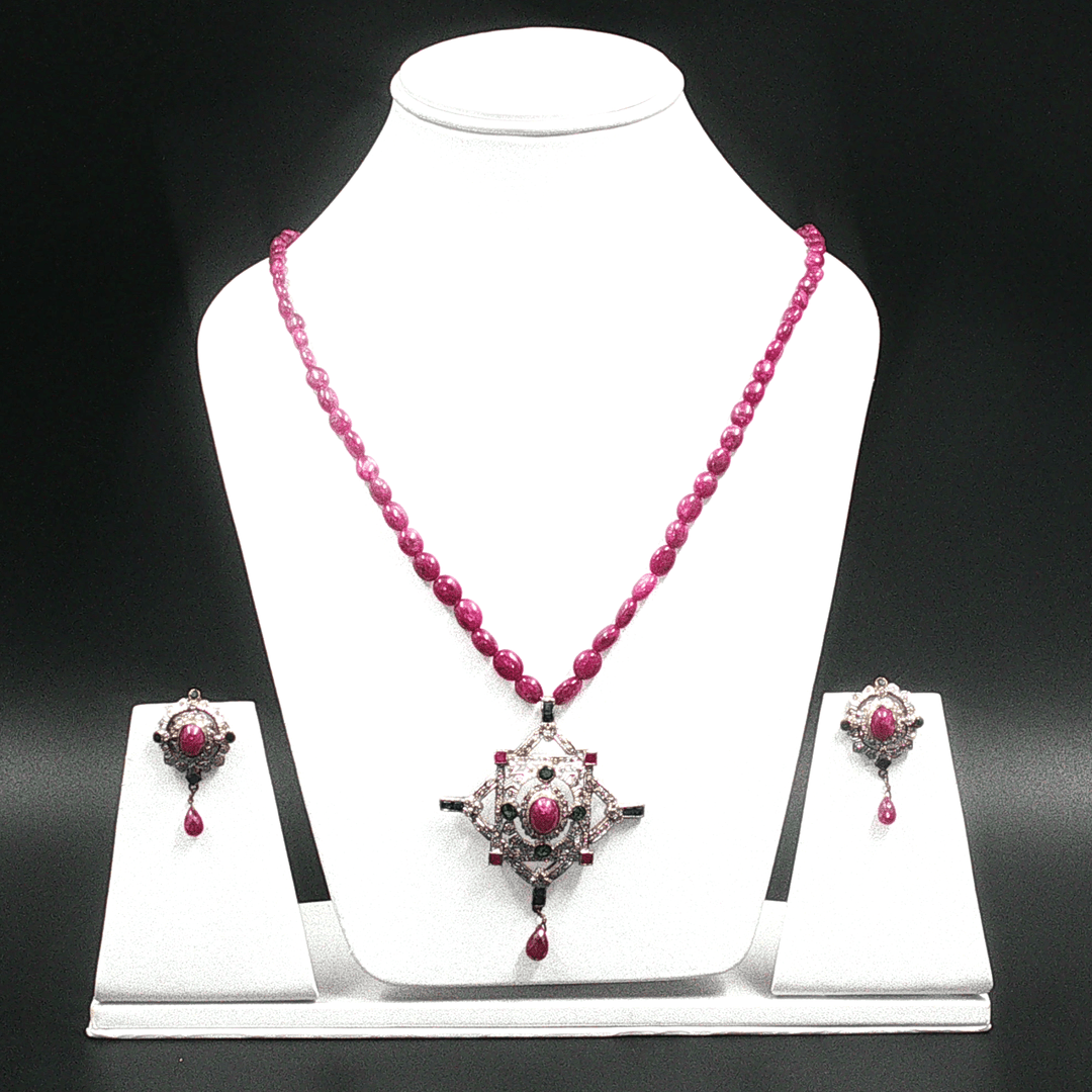 50.80/GM Natural Ruby 3-Piece Gemstone Set – RUVICT000683
