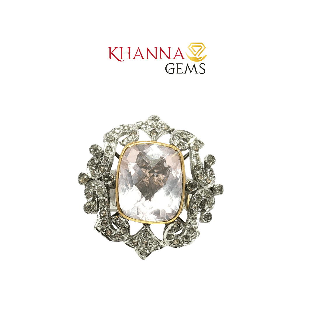 Natural Rose Quartz Ring – ROQRINGG00681
