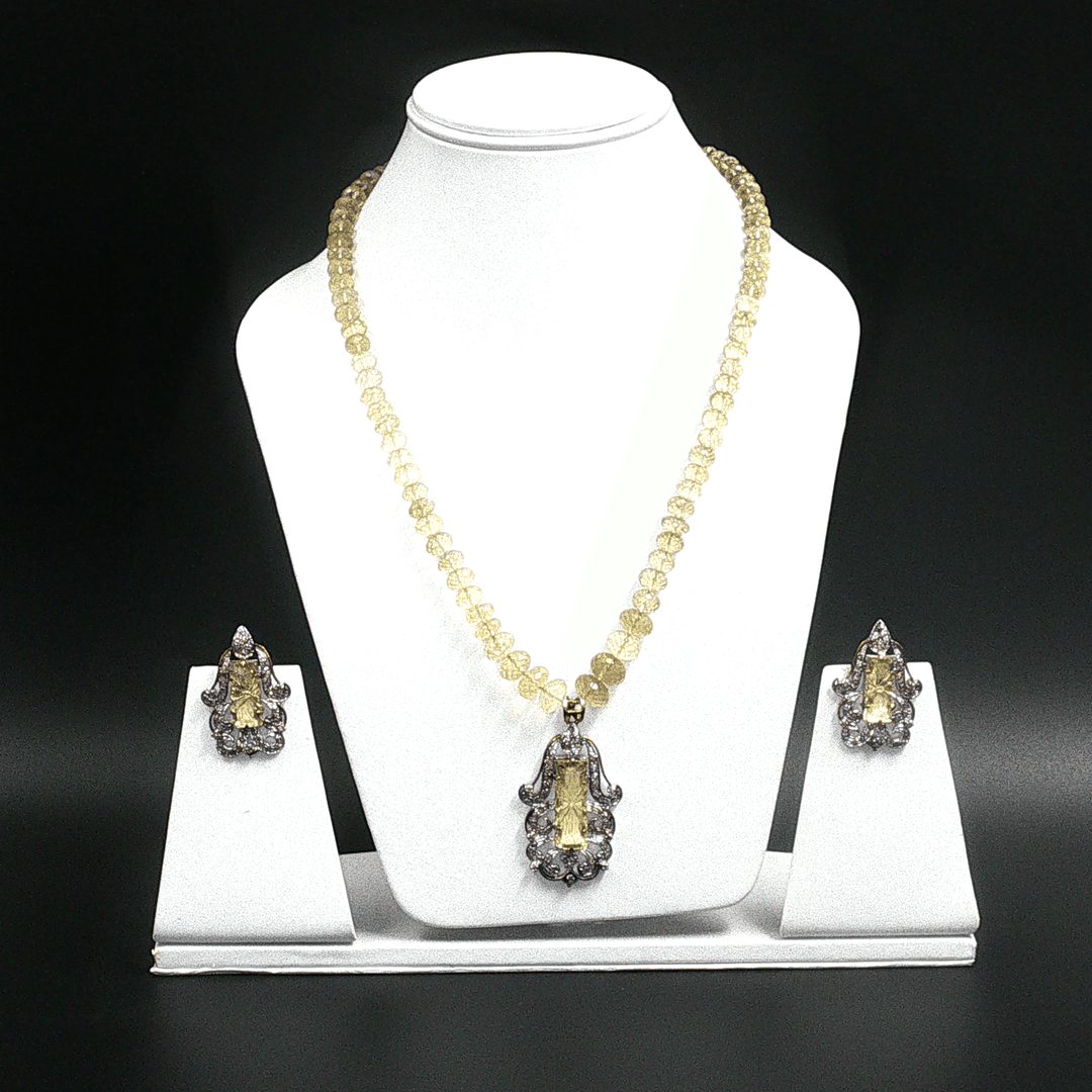 68.70/GM Natural Lemon Topaz 3-Piece Gemstone Set–LEMVICT00689