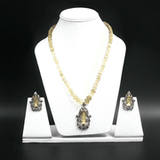 68.70/GM Natural Lemon Topaz 3-Piece Gemstone Set–LEMVICT00689