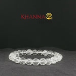 Load image into Gallery viewer, Natural White Quartz Bracelet (Faceted Beads)