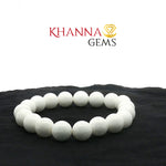 Load image into Gallery viewer, Natural White Hakik (Agate) Bracelet