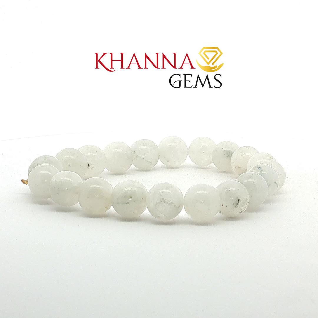 Natural White Labradorite Bracelet
