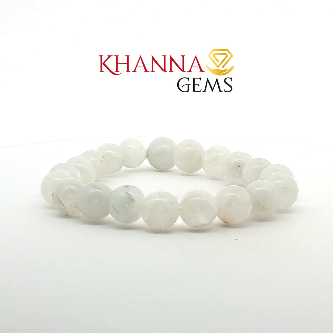 Natural White Labradorite Bracelet