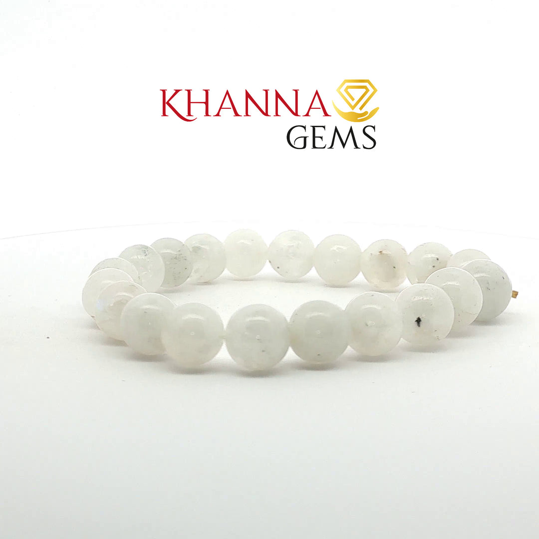 Natural White Labradorite Bracelet