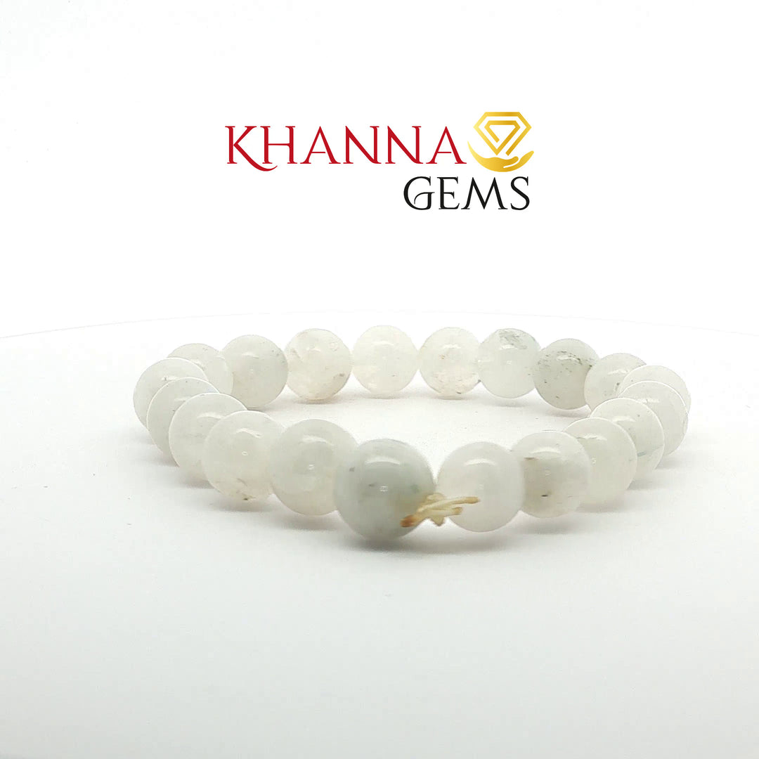 Natural White Labradorite Bracelet