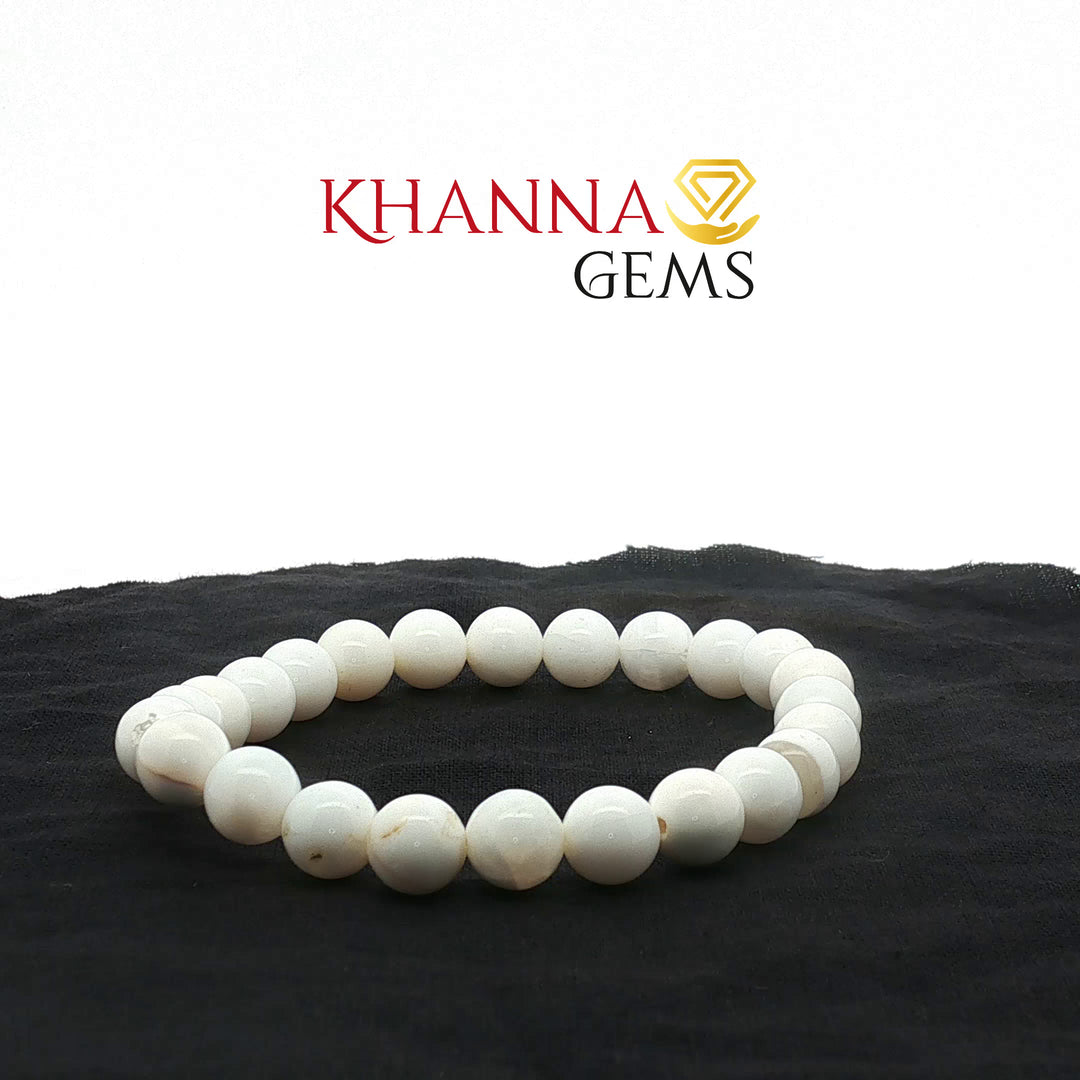 Natural White Opal Bracelet
