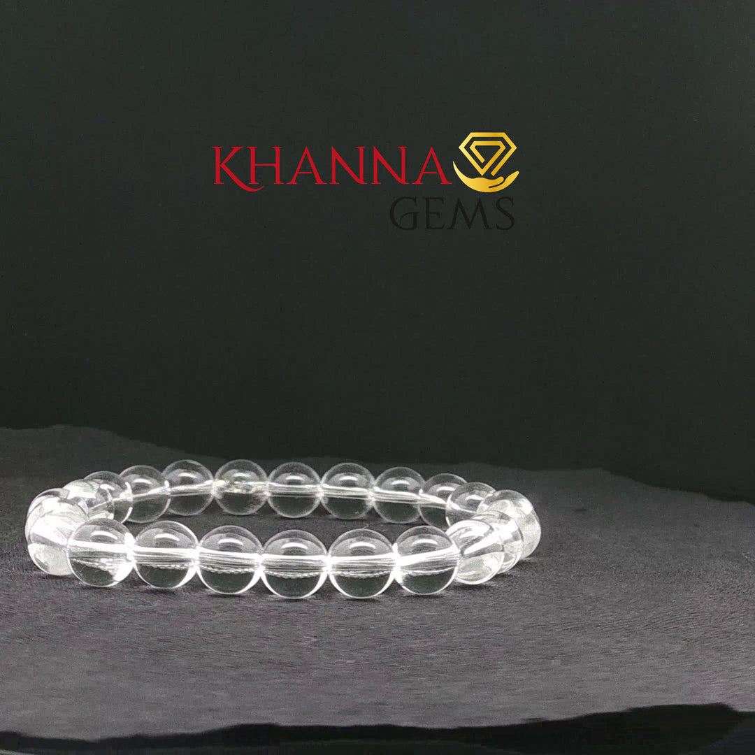 Natural White Quartz Bracelet