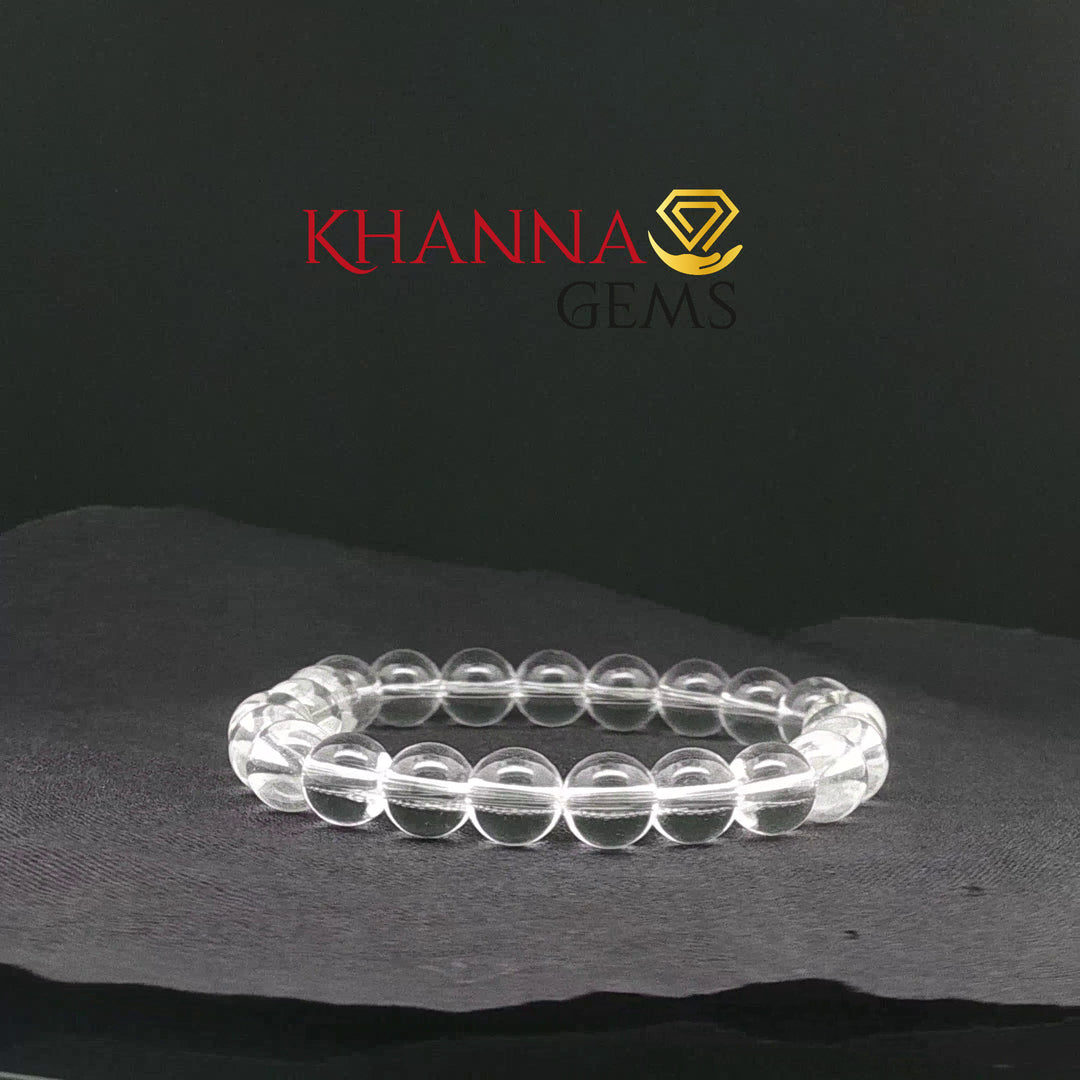 Natural White Quartz Bracelet