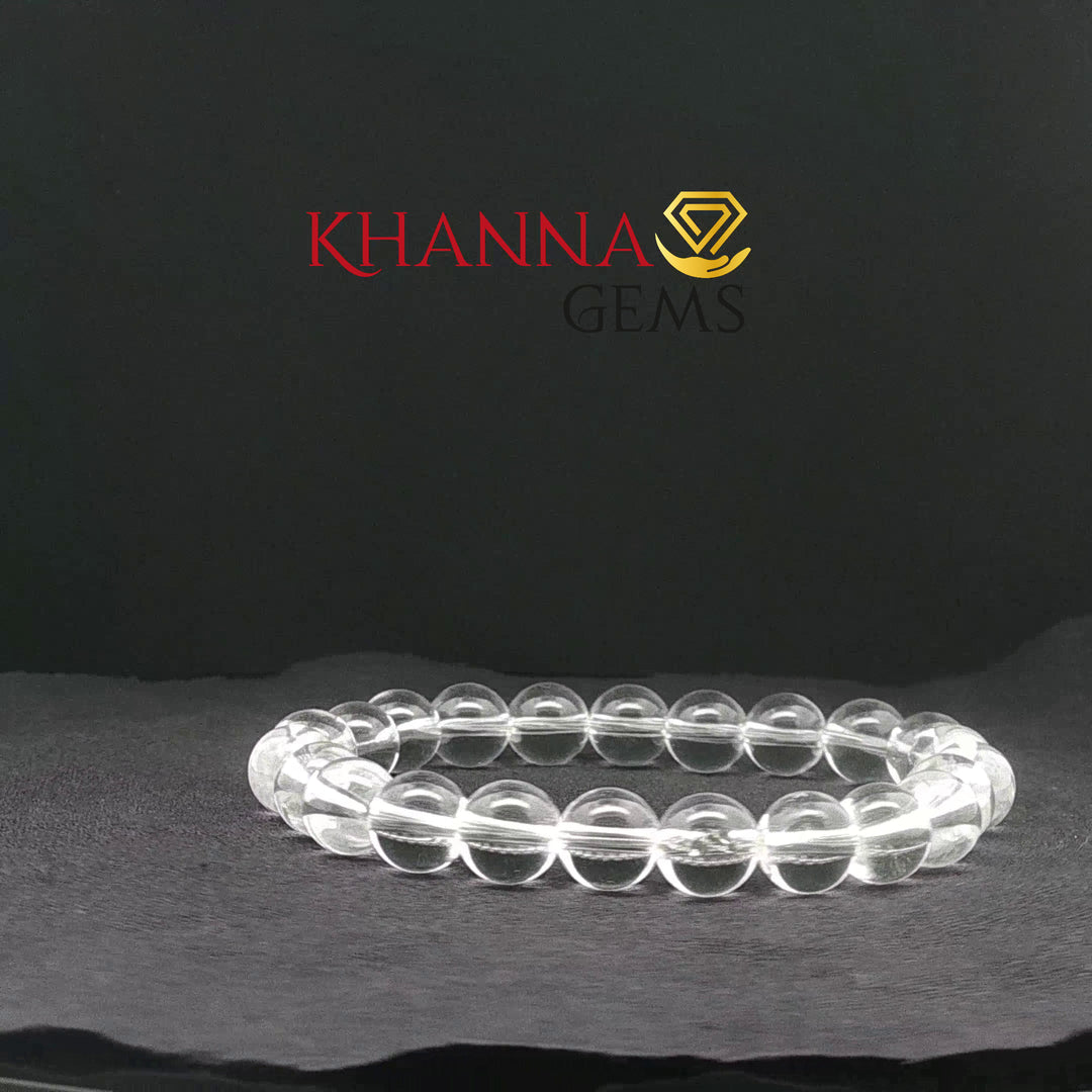 Natural White Quartz Bracelet