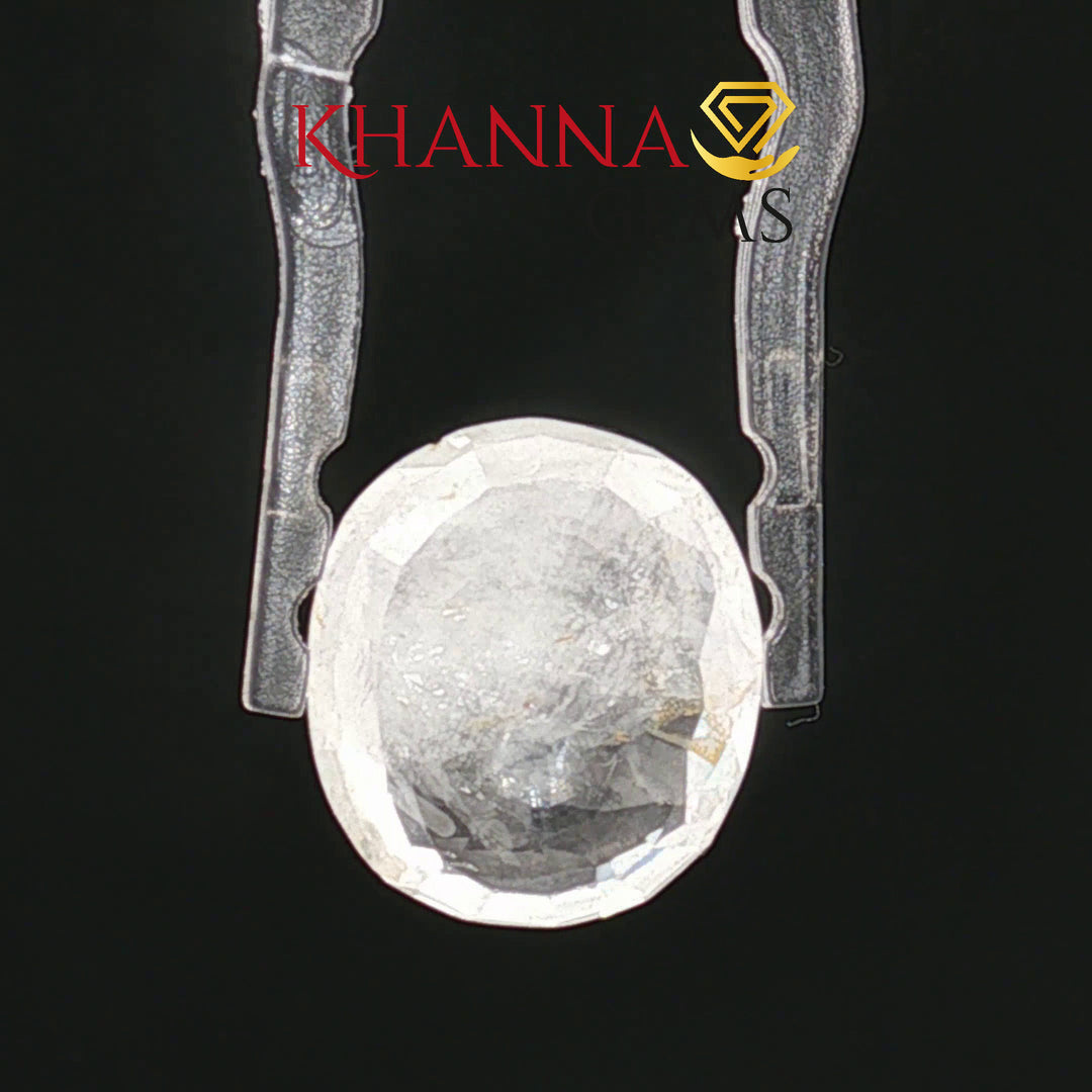 8.11/CT Natural White Sapphire with Govt Lab Certificate-13182D54112