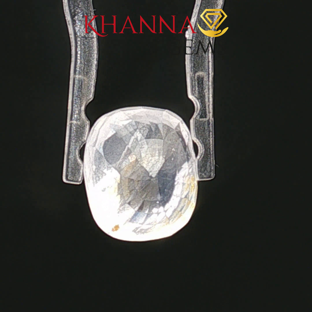 8.58/CT Natural White Sapphire with Govt Lab Certificate-134893